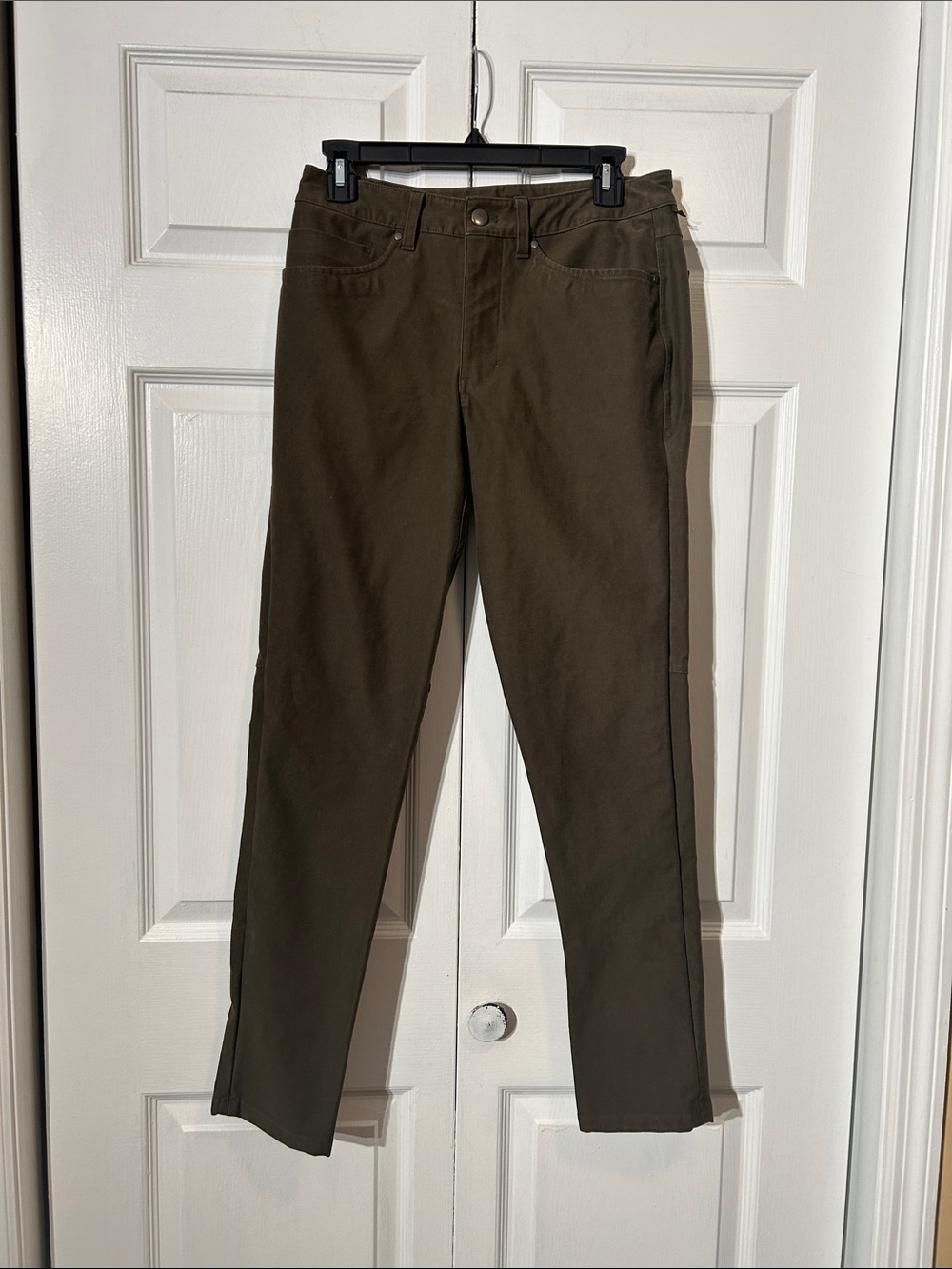 Lululemon ABC Pants Size 28 Army Green Utilitech Slim Fit 5-Pkt Stretch LM5ABNS